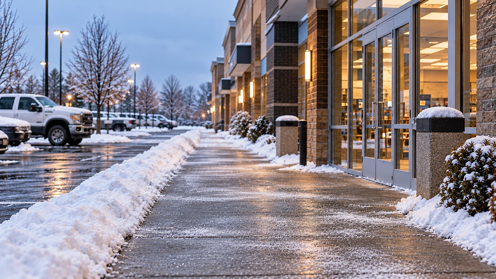 Sidewalk deicing application